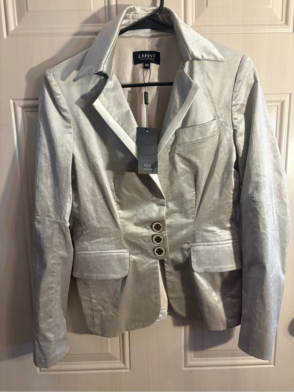 LA HIVE Women’s blazer button jacket XS NWT Preppy Work Business